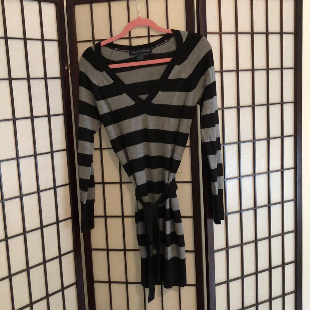 French Connection V-neck sweater with tie